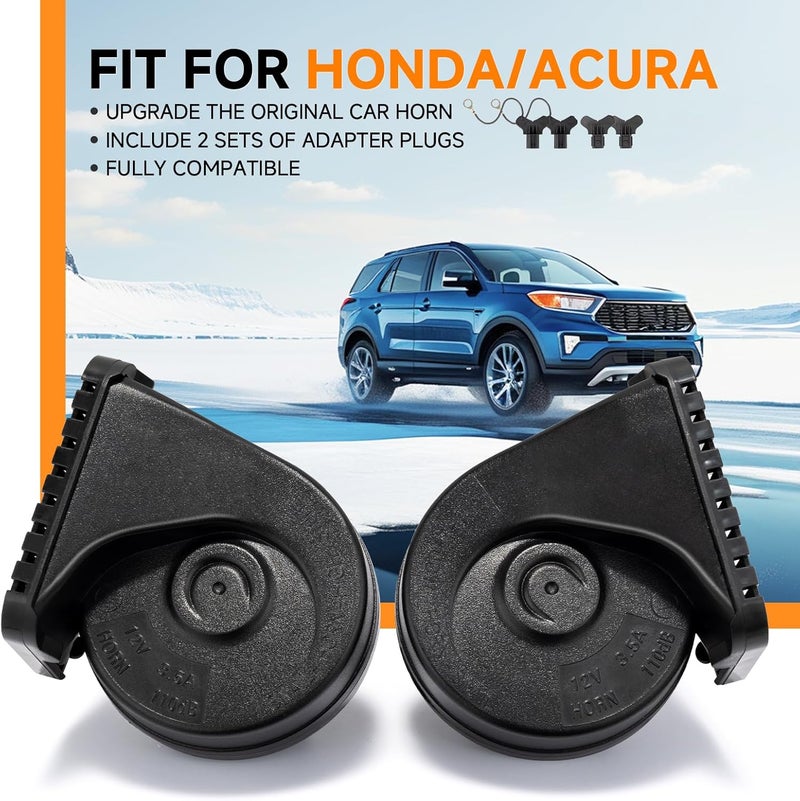 banhao Car Horn for Honda Civic CRV Odyssey Accord Pilot Passport Fit Insight Ridgeline, Acura MDX RDX Integra Auto Horn for Honda Loud Dual-Tone - Image 2